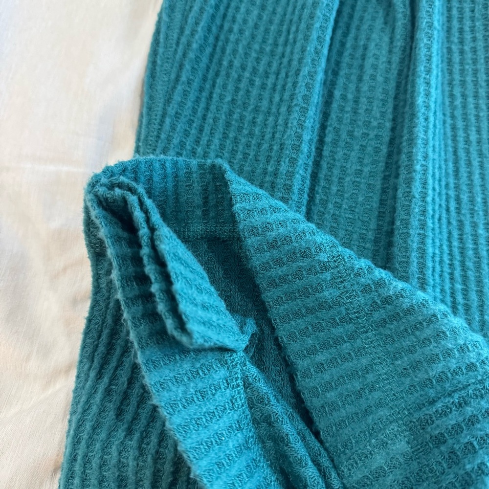 Urban Outfitters Out From Under Nova Waffle Sweatpants Dark Green Hemmed Size S - Picture 3 of 5